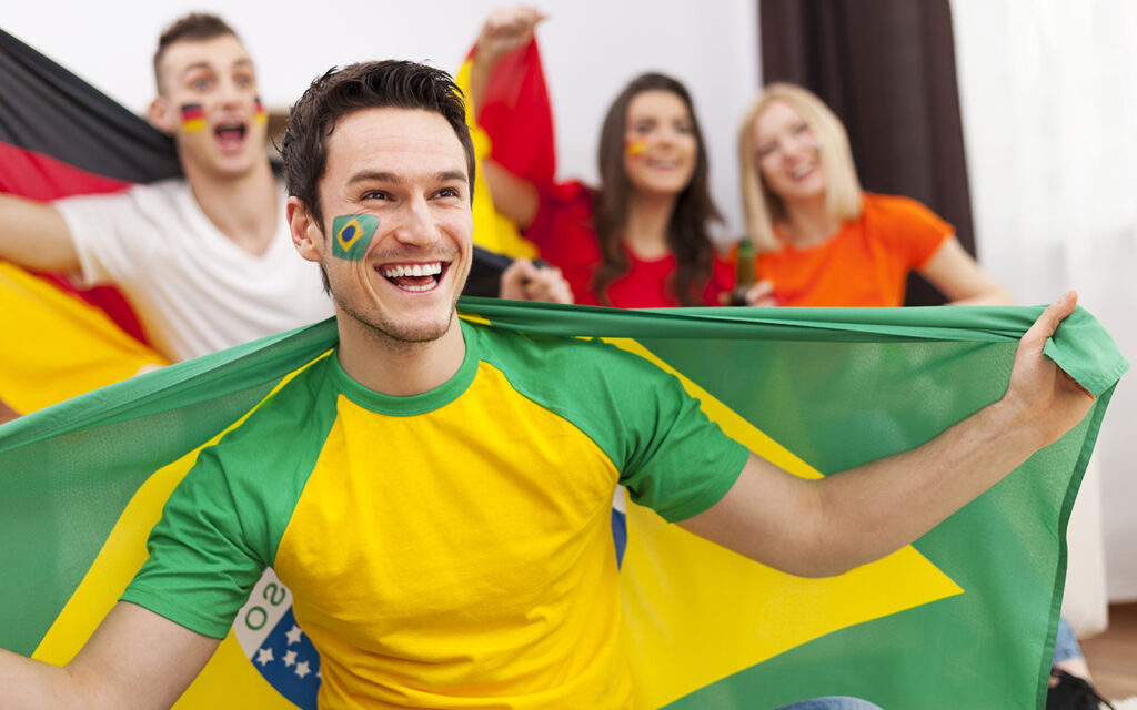 Torcedor nos jogos do Brasil